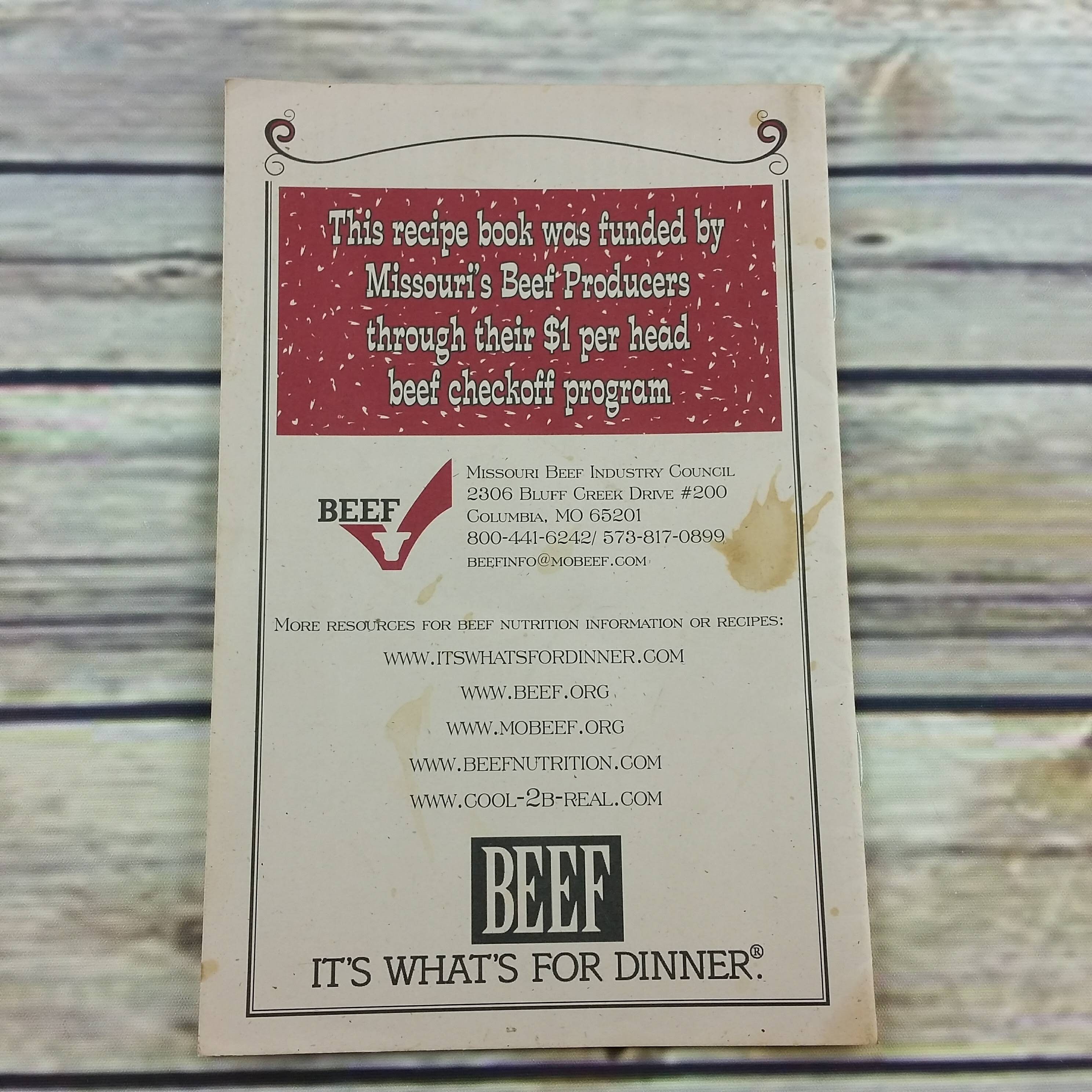 Vintage Cookbook Heres the Beef Its Whats for Dinner