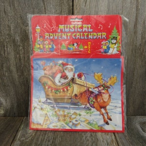 Vintage Santa Visit Advent Calendar Musical Pop Up Caltime Sealed England