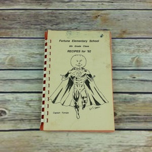 Vintage California Cookbook Fortuna Elementary School 8th Grade Class 1992