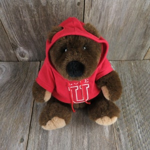 Vintage Teddy Bear Plush Luv U  Mary Meyer Love You Sweatshirt Hoodie Stuffed Animal
