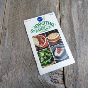 Vintage Summertime Across America Pamphlet Cookbook Pillsbury Classics 1983 Summer Recipes Paperback Booklet Grocery Store Vintage