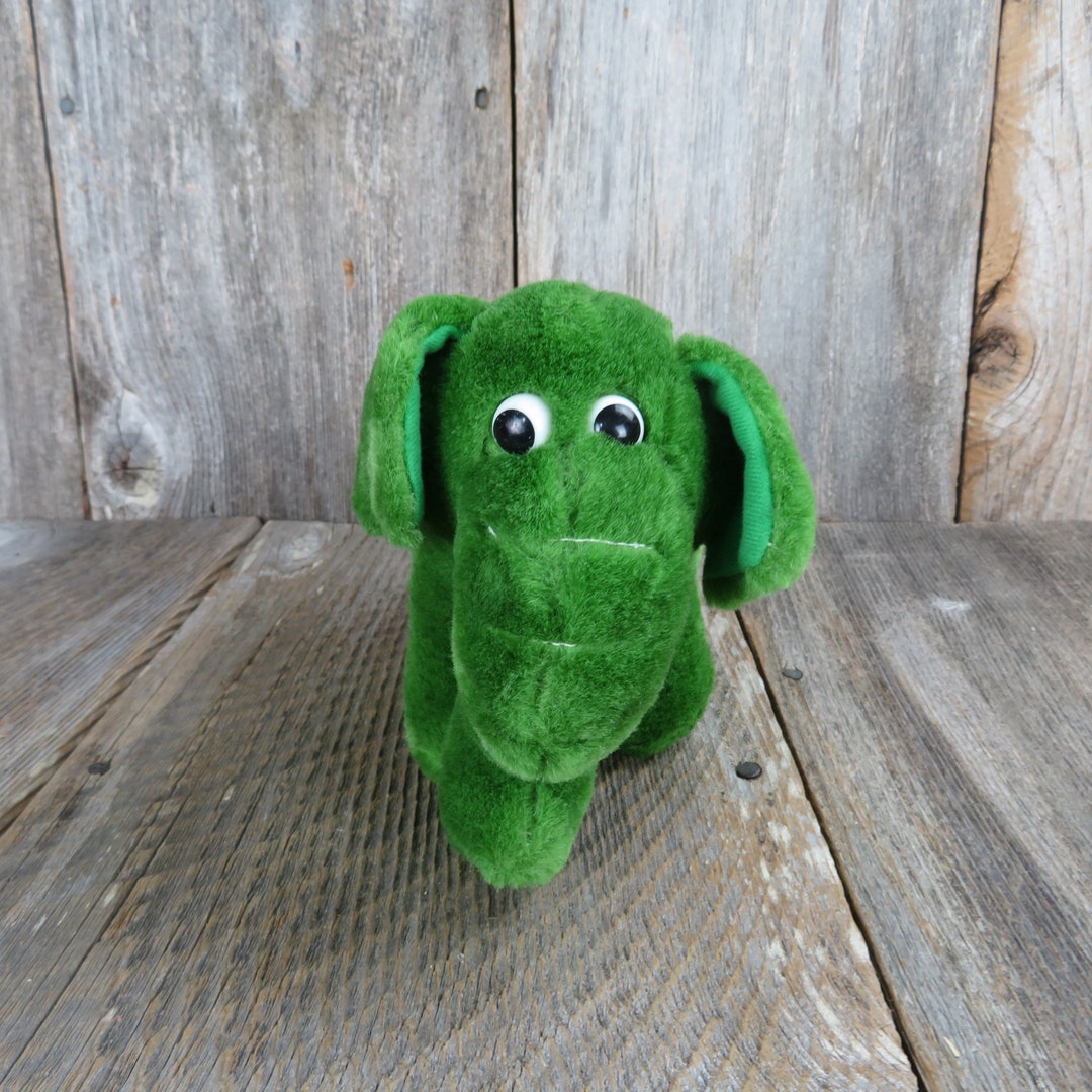 Green stuffed elephant clearance