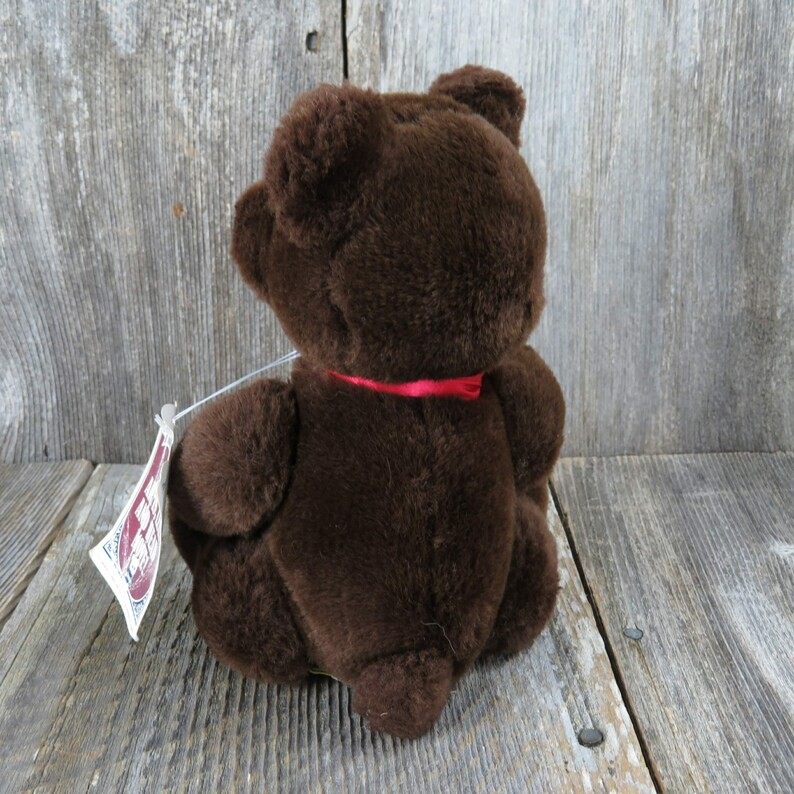 Vintage Brown Teddy Bear Plush Stuffed Animal Dakin Theodore 1981 8 ...