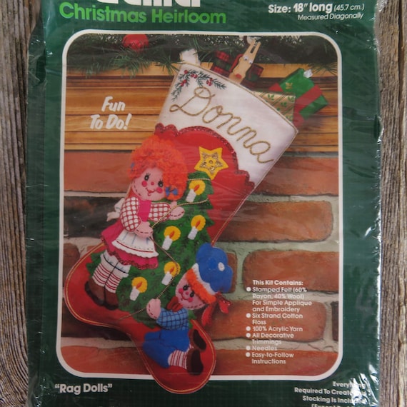 embroidery christmas rag dolls