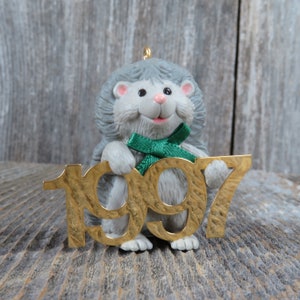 Vintage Gray Hedgehog Hallmark Keepsake Christmas Ornament 1997 Fabulous Decade Holiday Decoration