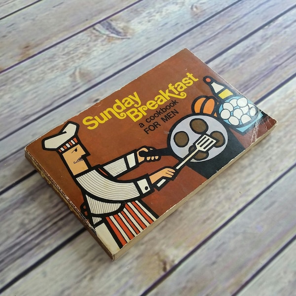 Vintage Cookbook Sunday Breakfast Cook Book for Men 1971 Przepisy Miękka oprawa Craig Michaels Nitty Gritty Publications