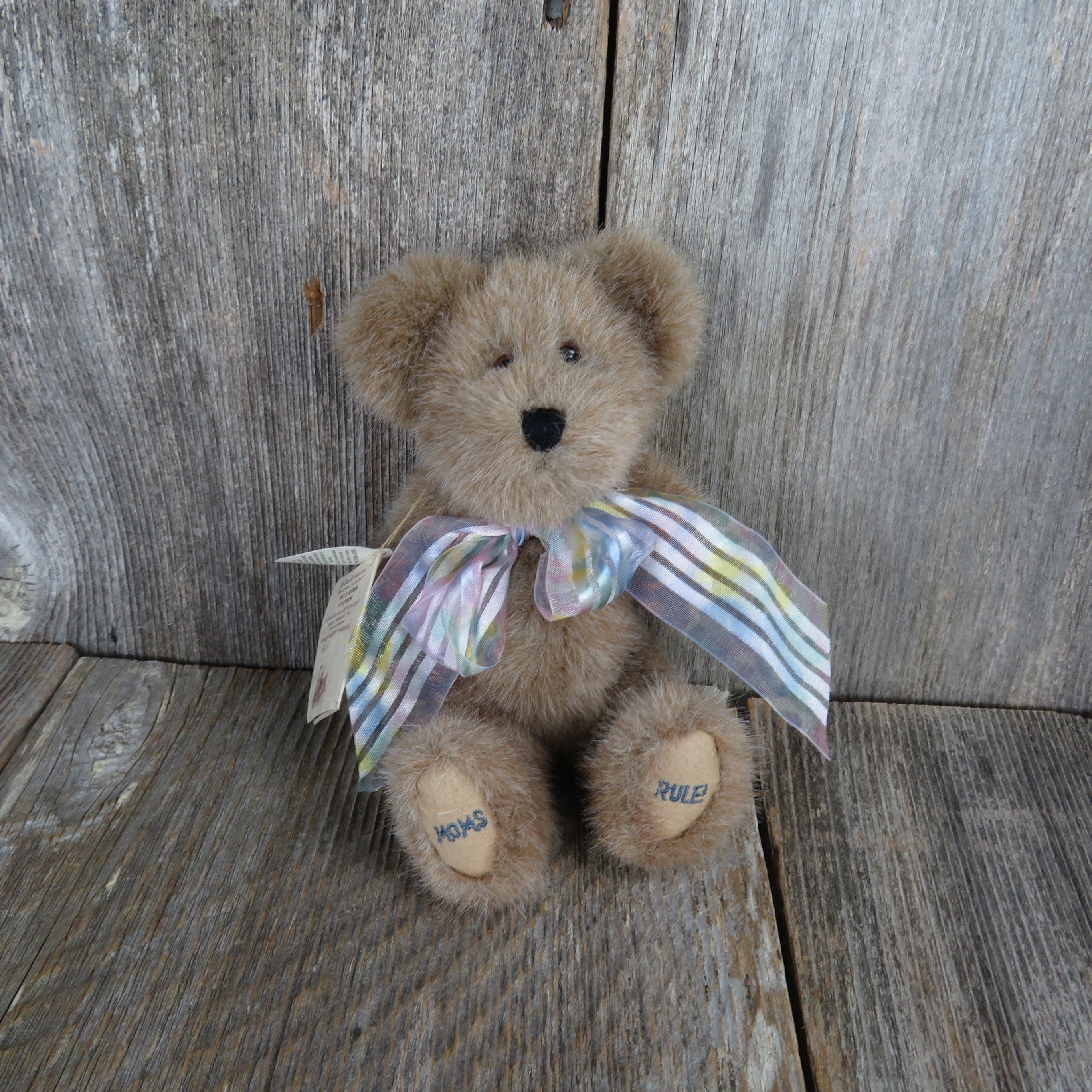 Vintage Teddy Bear Plush Jointed Brown Bow Boyd's Moms Rule Truly D ...