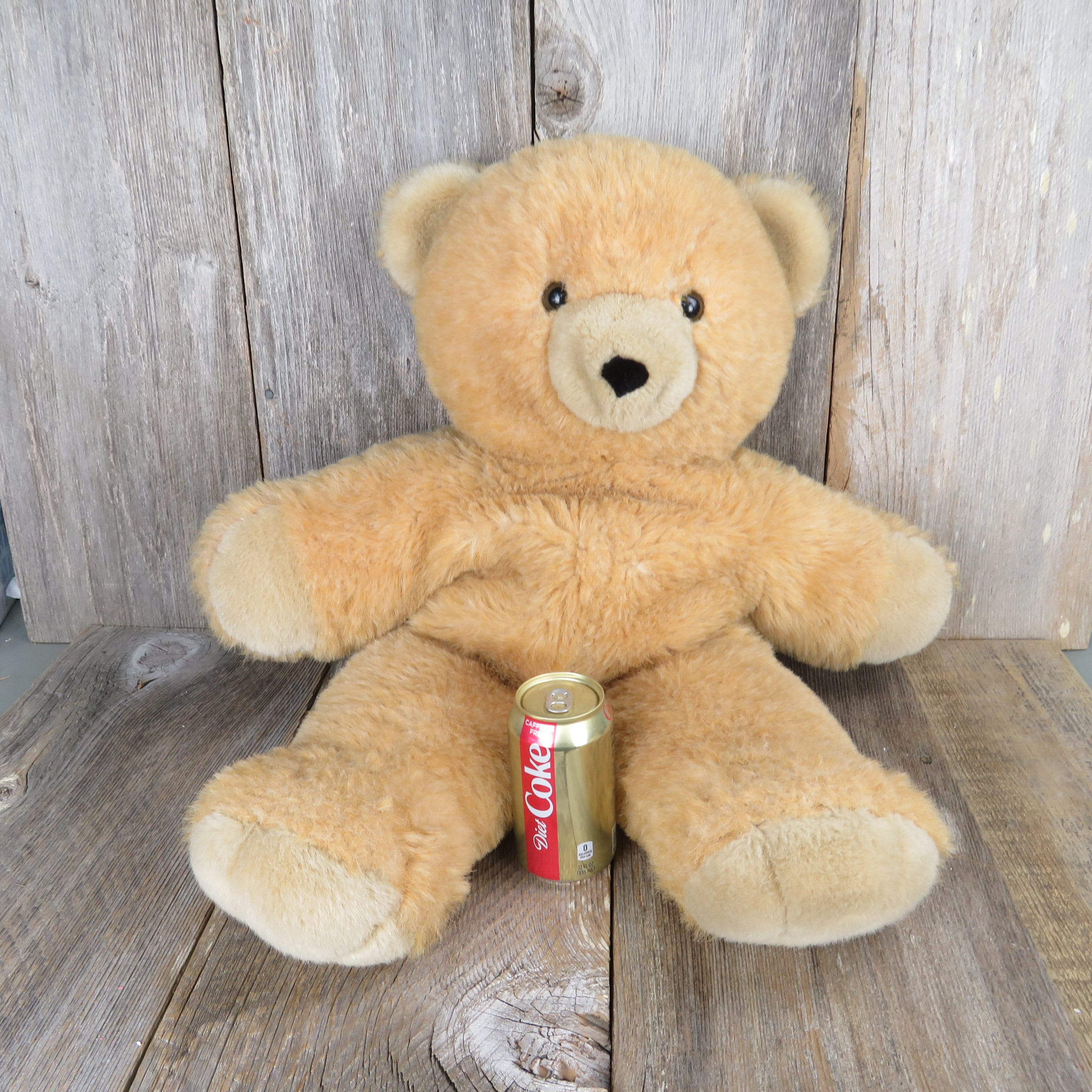 Vintage Large Teddy Bear Plush Gold Yellow Stuffed Animal 28 Inches Made in  Korea - Etsy, image size:2736x2736