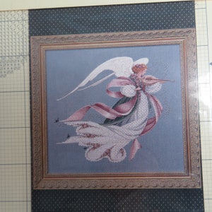 Angel of Spring Cross Stitch Pattern Lavender Lace Easter Viola Victorian Angle 1993