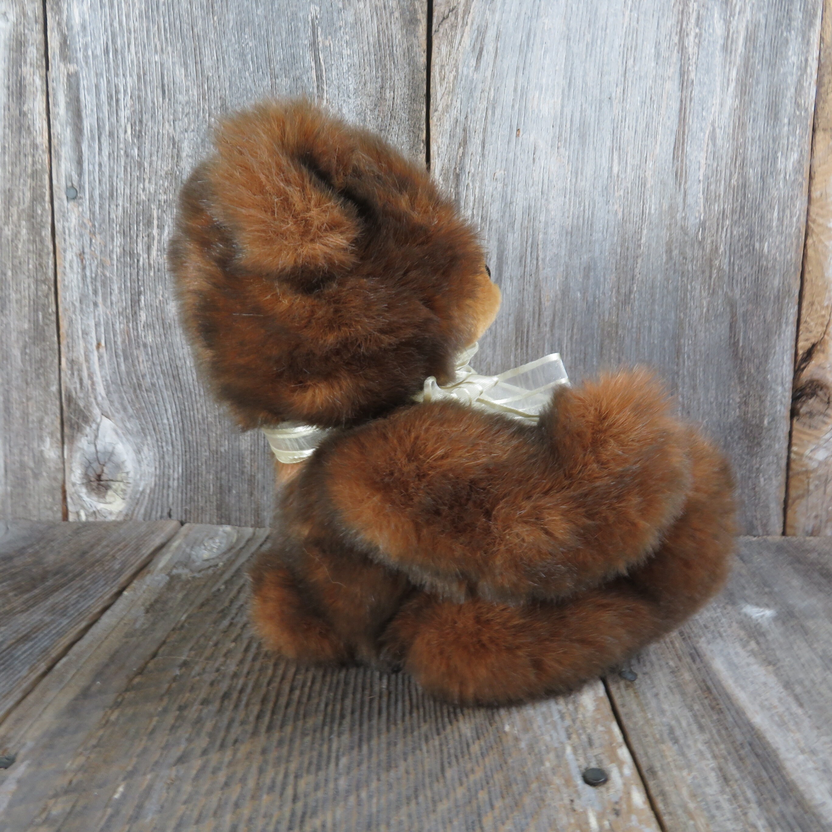 Dear Teddy Ribbon Plush Bear - Brown