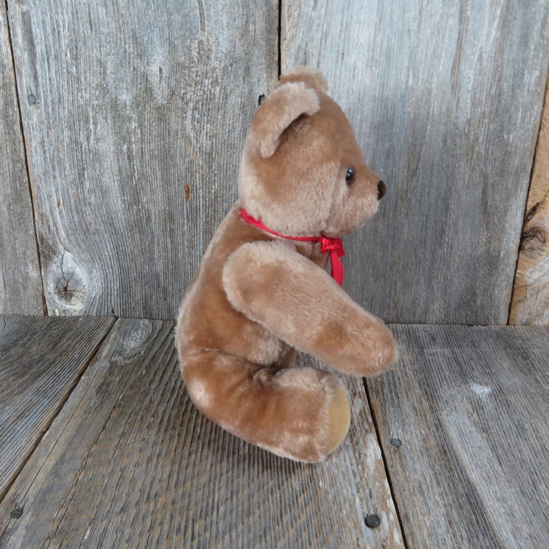 Vintage Teddy Bear Plush Charm Co Brown Jointed Tan Flocked Nose ...