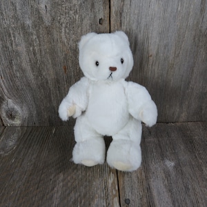 Vintage Teddy Bear Plush Charm Co Jointed White Flocked Nose
