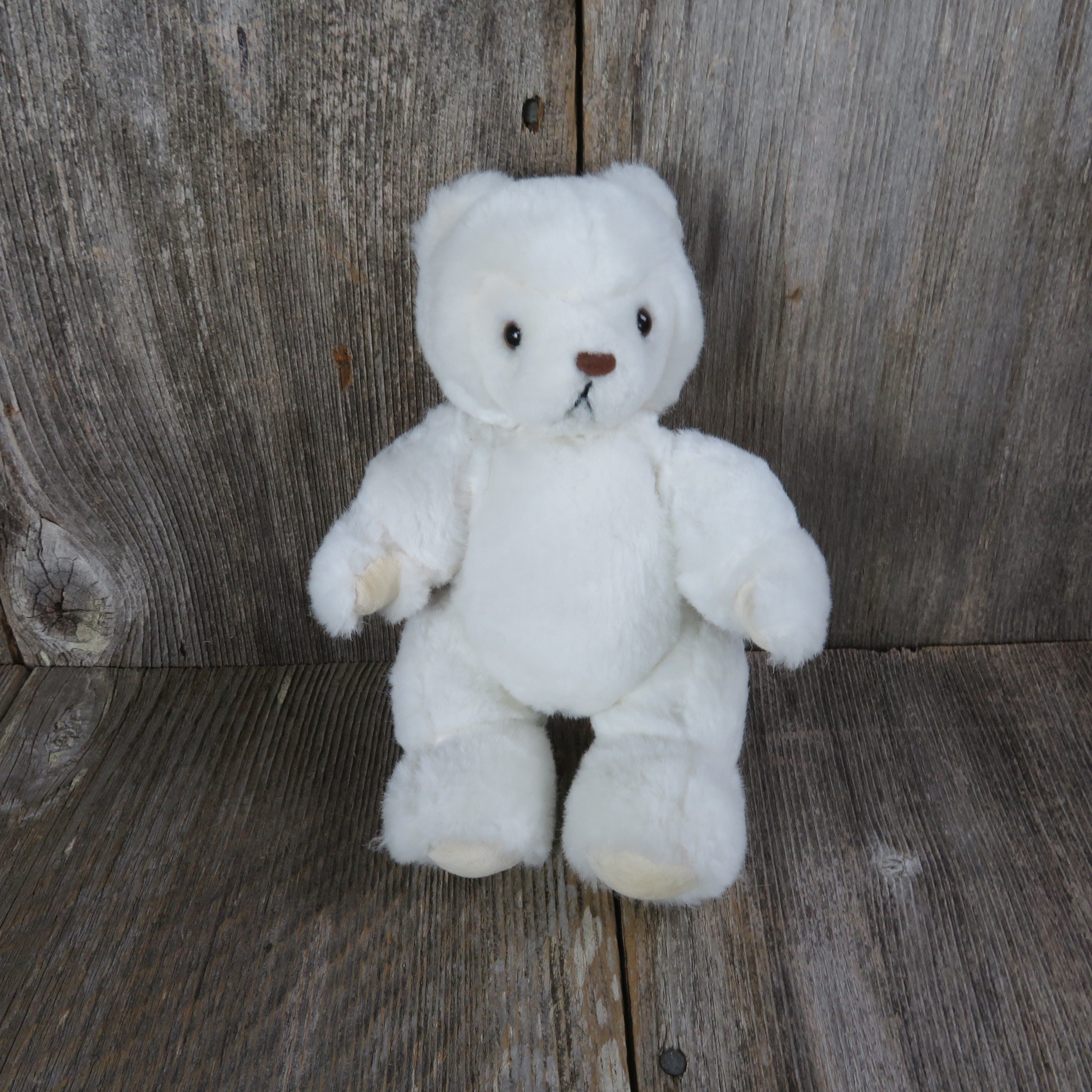 Vintage Teddy Bear Plush Charm Co Jointed White Flocked Nose