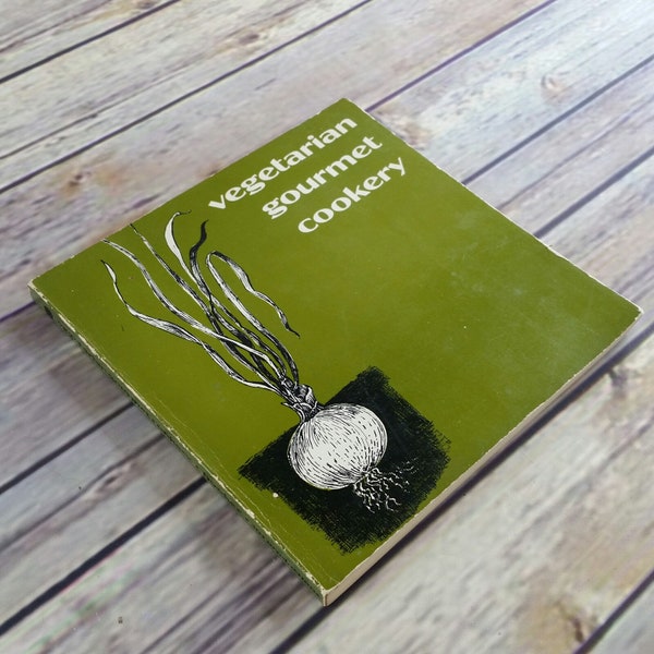 Vintage Kookboek Vegetarisch Gourmet Koken Alan Hooker 1975 Paperback Vegetarische Recepten Geïllustreerd