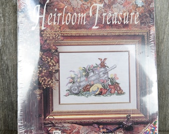 Zestaw do haftu krzyżykowego Taczka Kwiaty Skarby rodzinne Wzory na igłę 5244