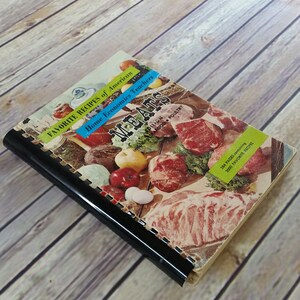 Vintage Meats Cookbook Favorite Recipes of American Home Economics Teachers 1962 Spiral Bound Paperback Seafood Poultry 2000 Recipes