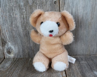 vintage Teddy Bear Peluche Tongue Tan Crème Couleur Farce Animal Corée