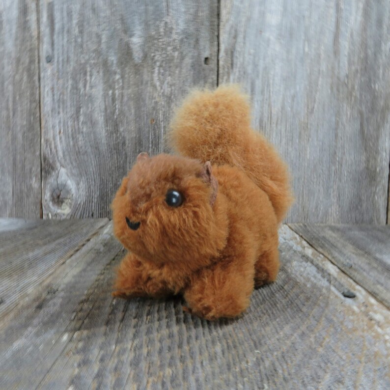 Vintage Squirrel Stuffed Animal Dakin Pillow Pets Brown Red Etsy