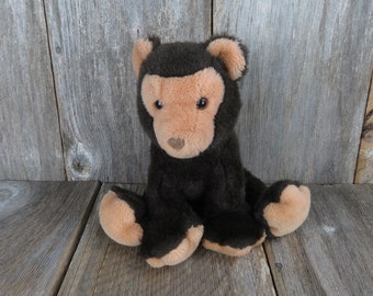 Vintage Osito de peluche Chocolate Marrón Peluche Dakin Baby Bearfoot 1984 Peluche Animal Peluche Pie de oso