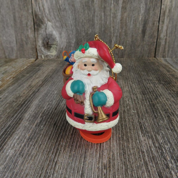 Vintage Santa Claus Christmas Ornament Luster Fame Toy Sack Rollie Pollie Wobble