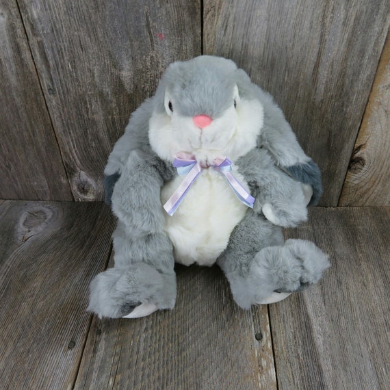 grey stuffed bunny