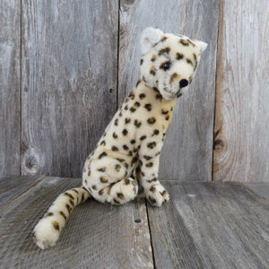 Vintage Cat Plush Leopard Cheetah Spots Dakin 1975 Yellow Kitten Kitty Stuffed Animal