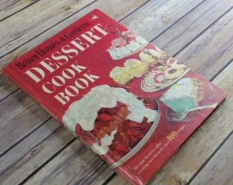 Vintage Cookbook Desserts Cook Book 1969 Hardcover 8th Printing Over 400 Recipes Better Homes and Gardens