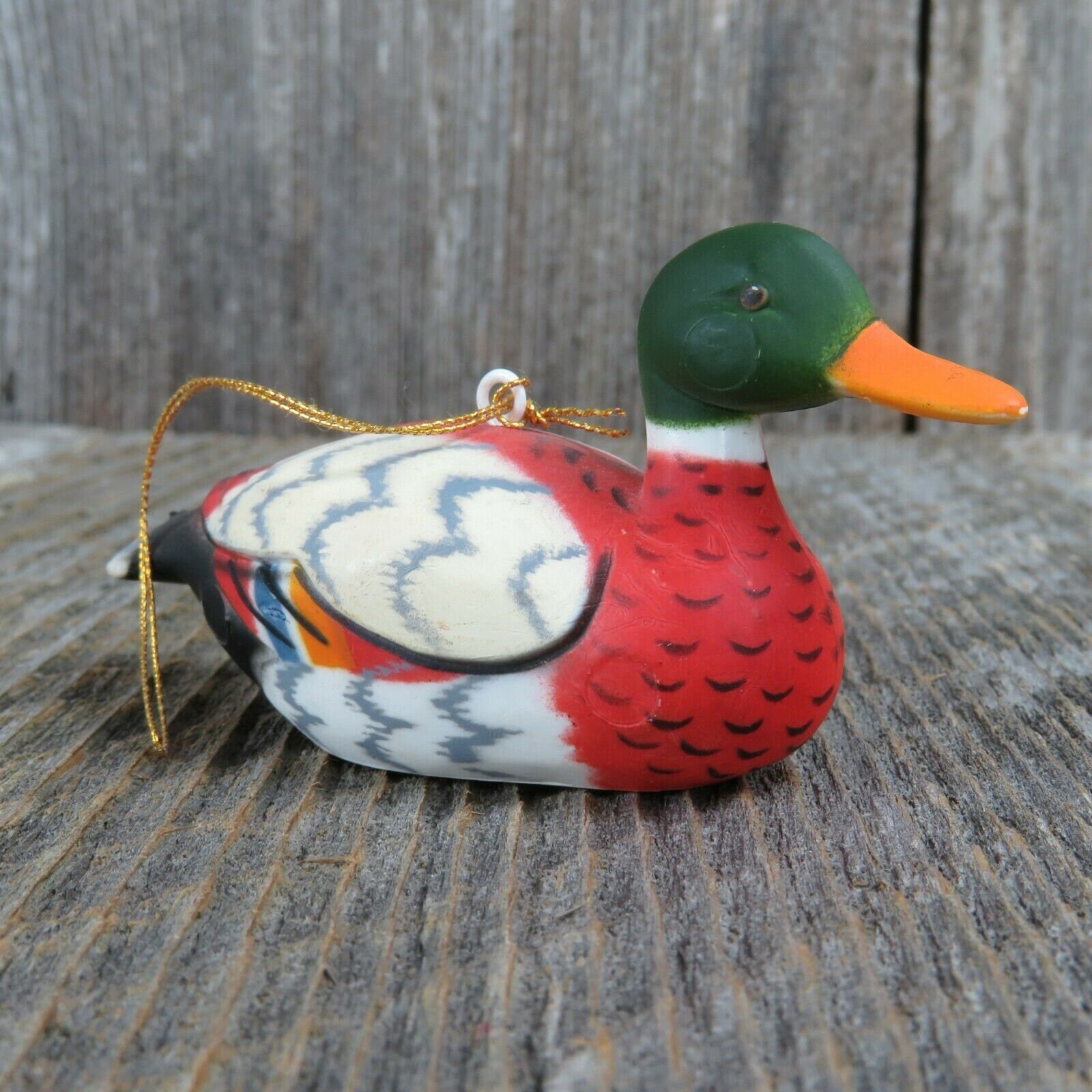 Vintage Mallard Bird Duck Ornament Christmas Green Head Decoy Etsy