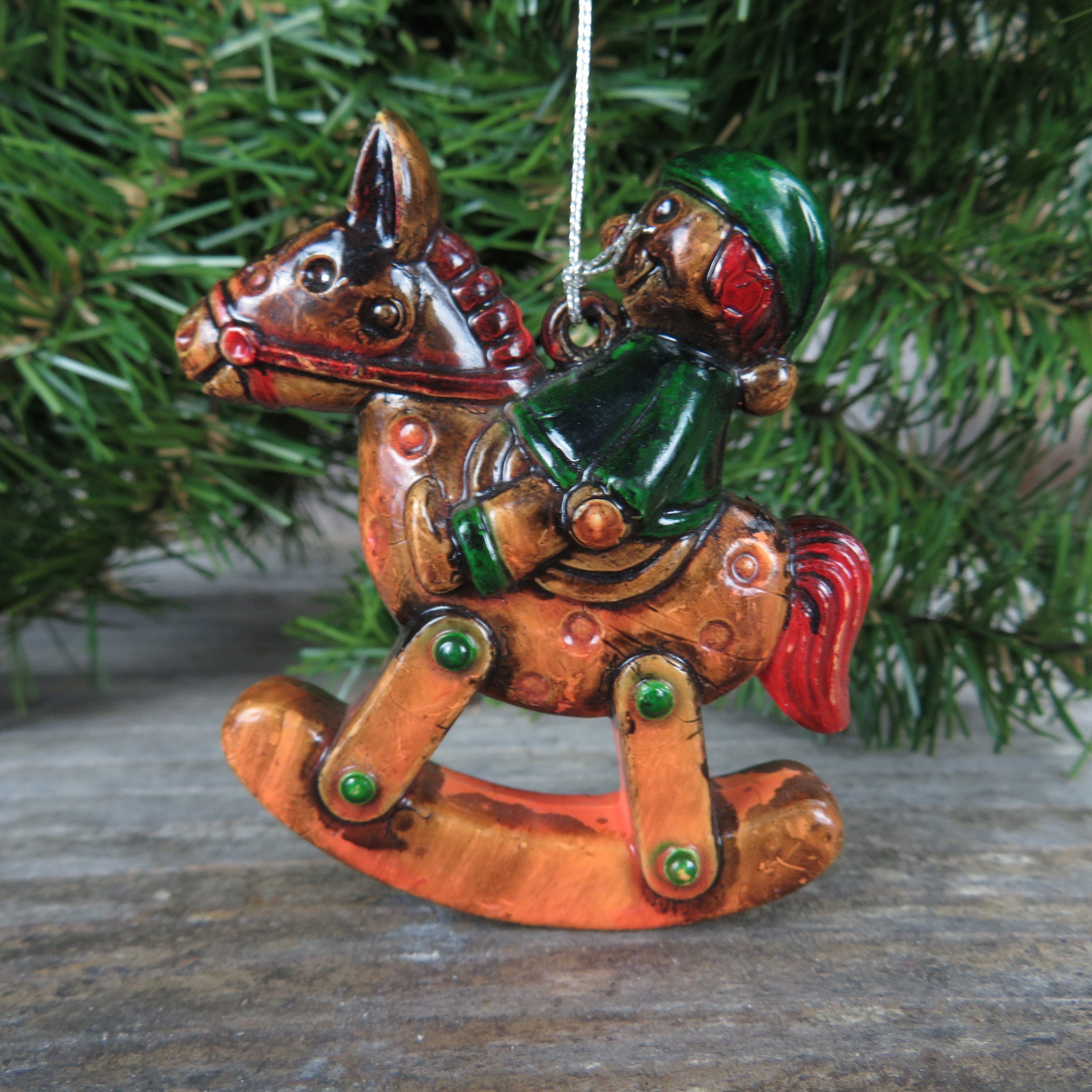 ヴィンテージ 乗馬用ロッキングホース オーナメント プラスチック製