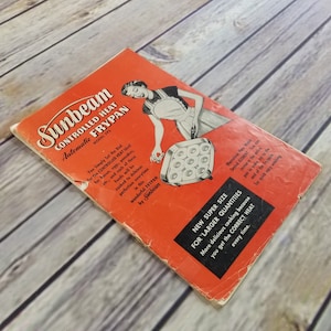 Sunbeam Frypan Vintage Cookbook Recipes and Instructions Manual 1956 Paperback Booklet