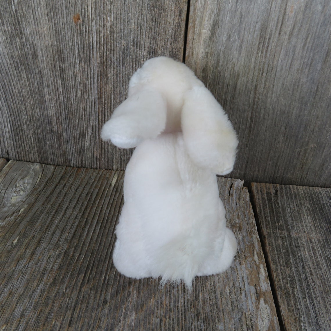 Vintage White Bunny Plush Rabbit with Eyelashes Easter | Etsy