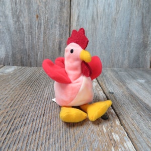 Vintage Strut the Rooster Plush Ty Teenie Beanie Babies McDonald&#39;s 1999 Chicken