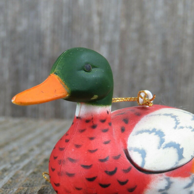 Vintage Mallard Bird Duck Ornament Christmas Green Head Decoy Etsy