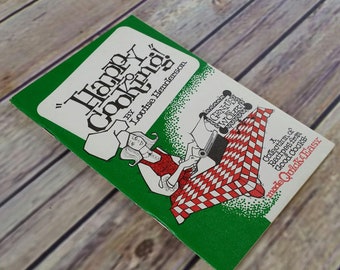 Vintage Cookbook Happy Cooking Quick and Easy Recipes Paperback Booklet 1985 Louise Henderson