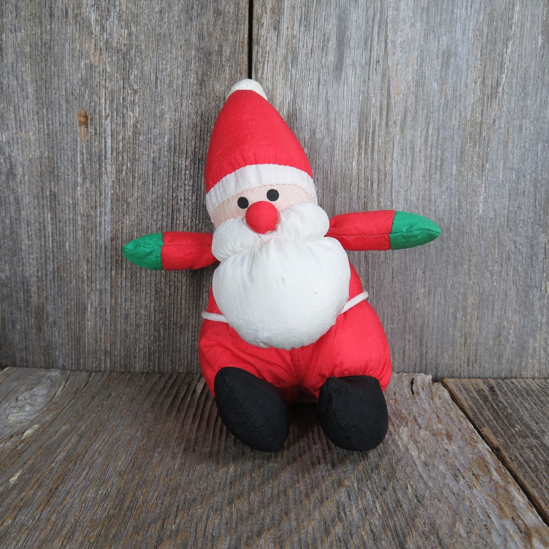 ヴィンテージ サンタクロース ぬいぐるみ 滑らかなナイロン ソフト