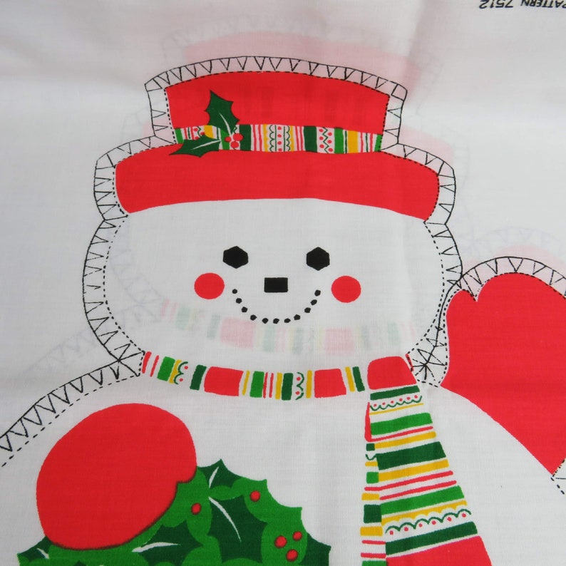 Snowman Fabric Panel Cut Sew Stuffed Animal Decoration Toy Pillow Springs Mills