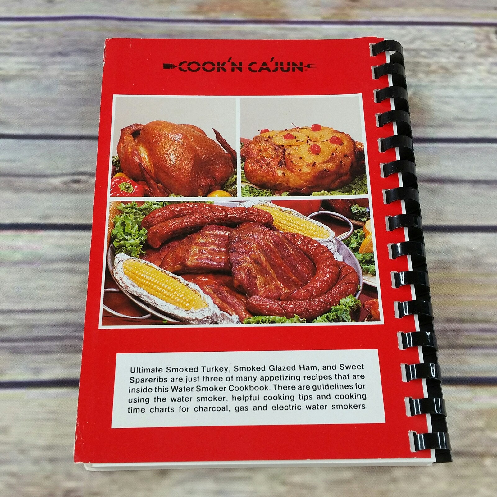 Vintage Cookbook Cookin Cajun Water Smoker Cookbook Recipes Etsy