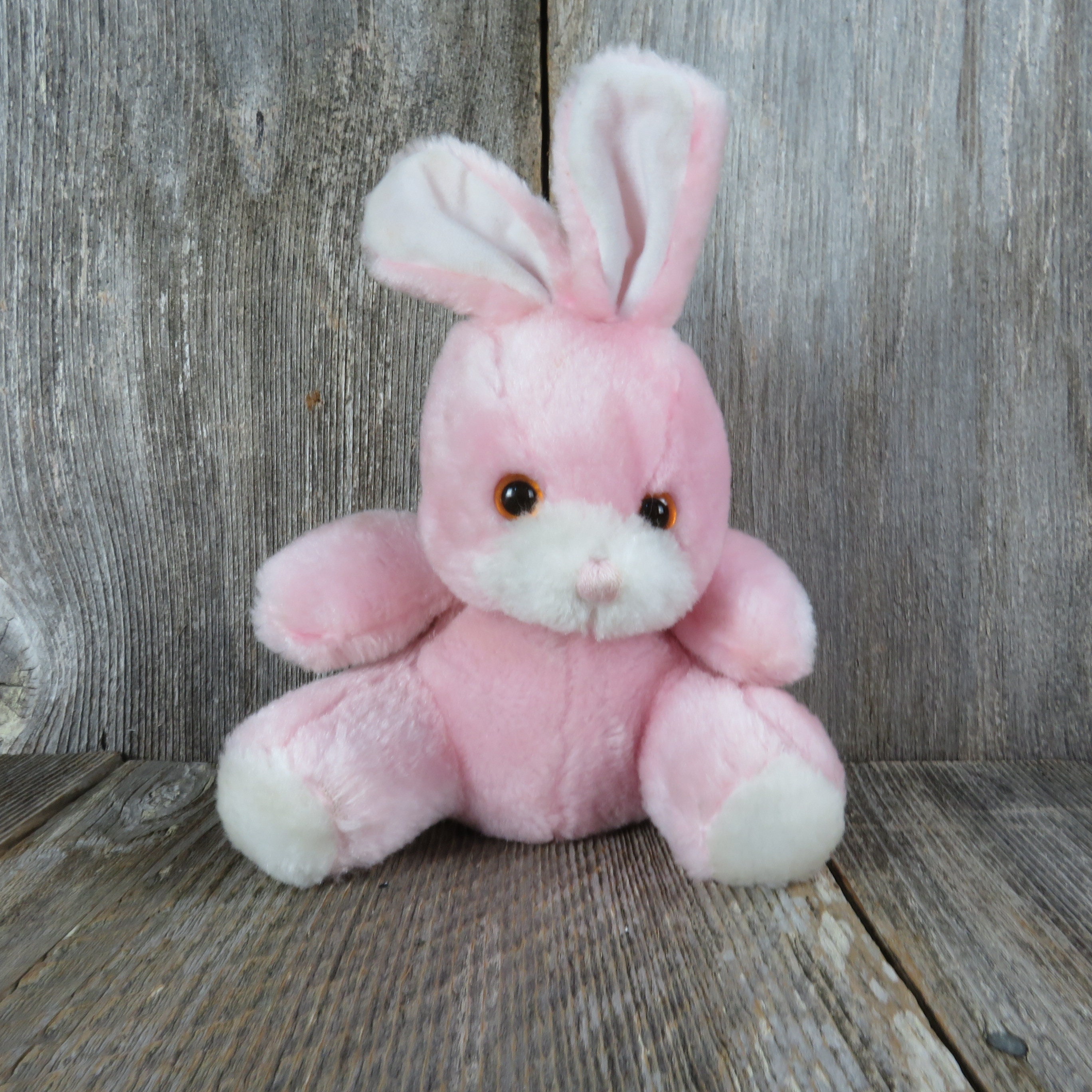 Vintage Pink Bunny Plush Easter Rabbit Stuffed Animals Play by Play Glass  Eyes - Etsy