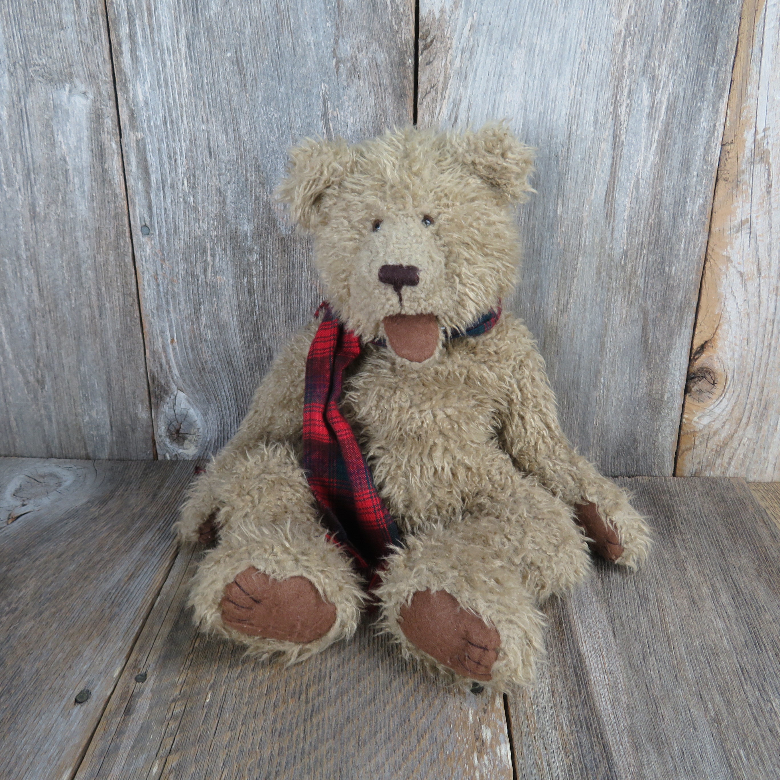 Vintage Teddy Bear Puppet Jointed Plush 