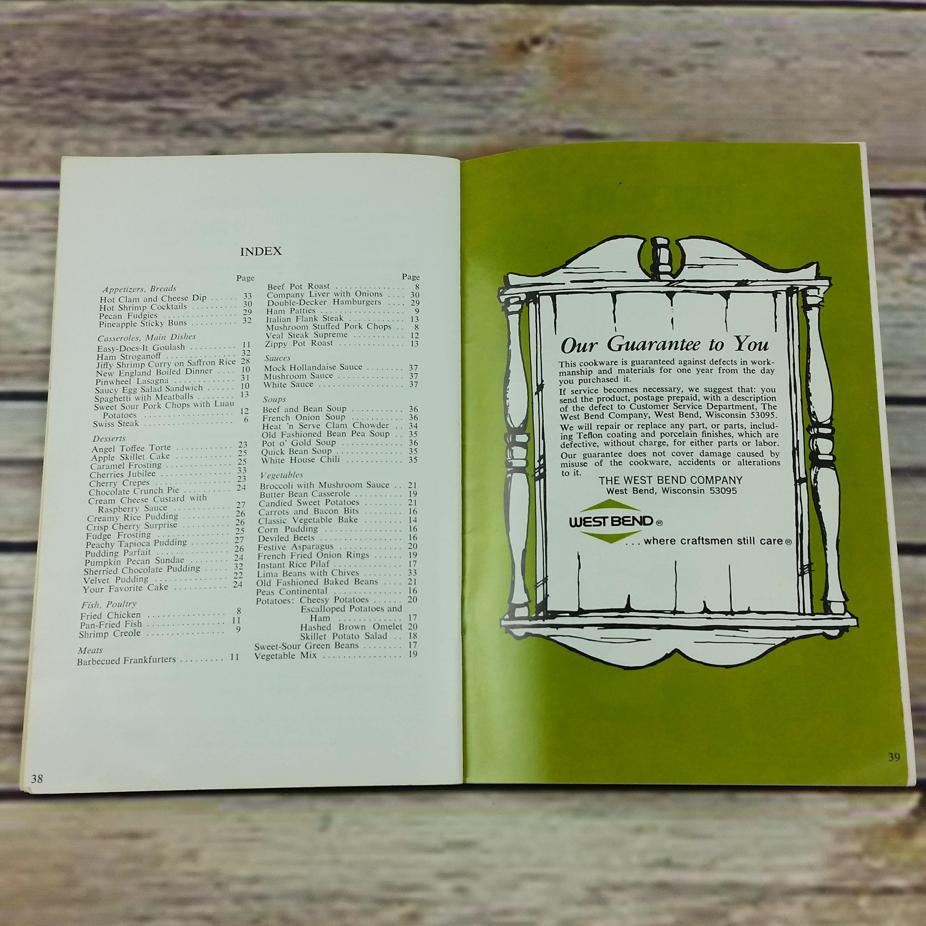 Vintage Cookbook West Bend Recipe Instructions Country Inn Etsy