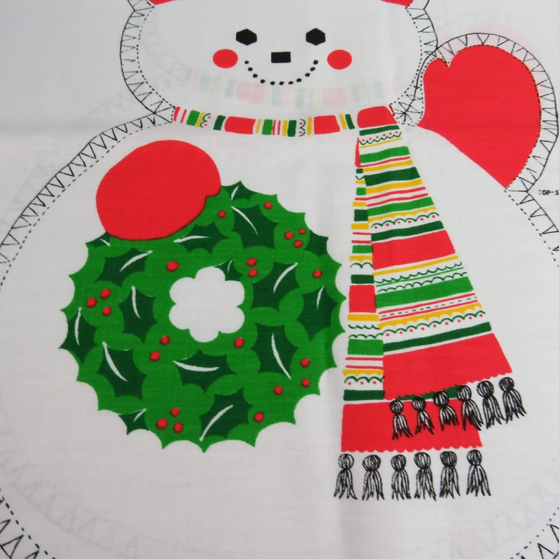 Snowman Fabric Panel Cut Sew Stuffed Animal Decoration Toy Pillow Springs Mills