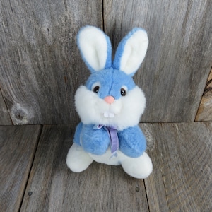 Blue stuffed rabbit hotsell