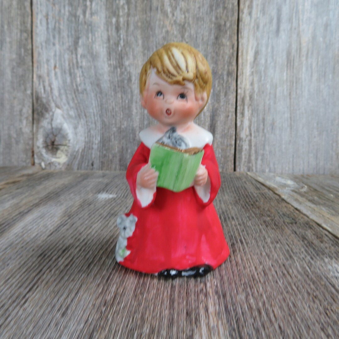 Vintage Caroling Bell Figurine MWC Christmas Bell Ringer Ceramic ...