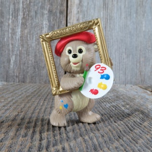 Vintage Teddy Bear Artist Ornament Beary Gifted Hallmark Parent 1993 Painting Frame Pallet