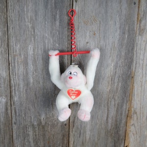 White Gorilla Swinging Plush Dan Dee Monkey Stuffed Animal Gordon Captive Heart Valentine&#39;s