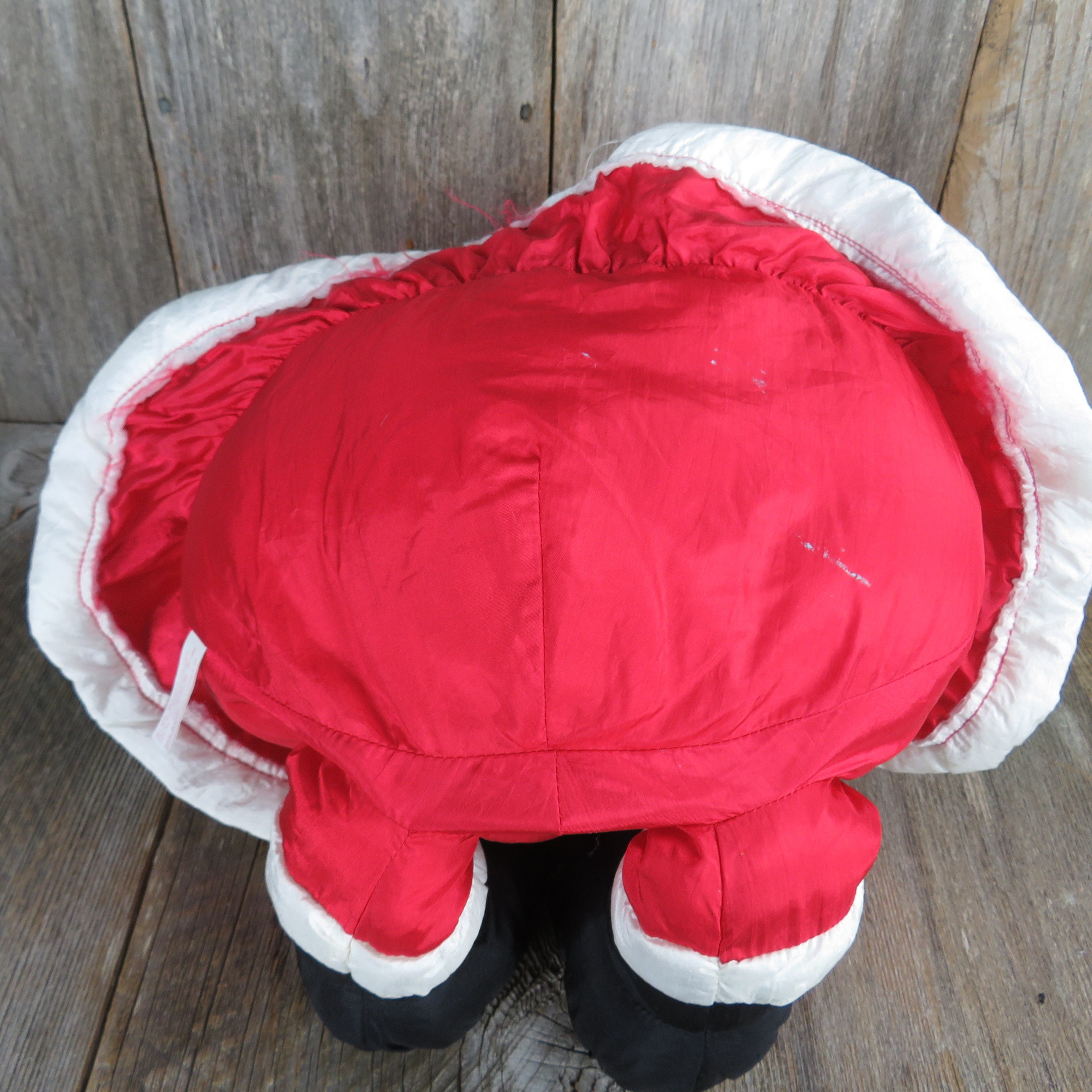 Vintage Santa Claus Plush Slick Nylon Christmas Large Vintage Santa Claus Plush Slick Nylon Christmas Large