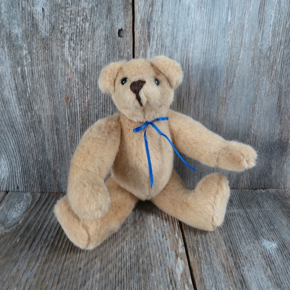 Vintage Teddy Bear Plush Tan Jointed Small Forever Bears Stuffed