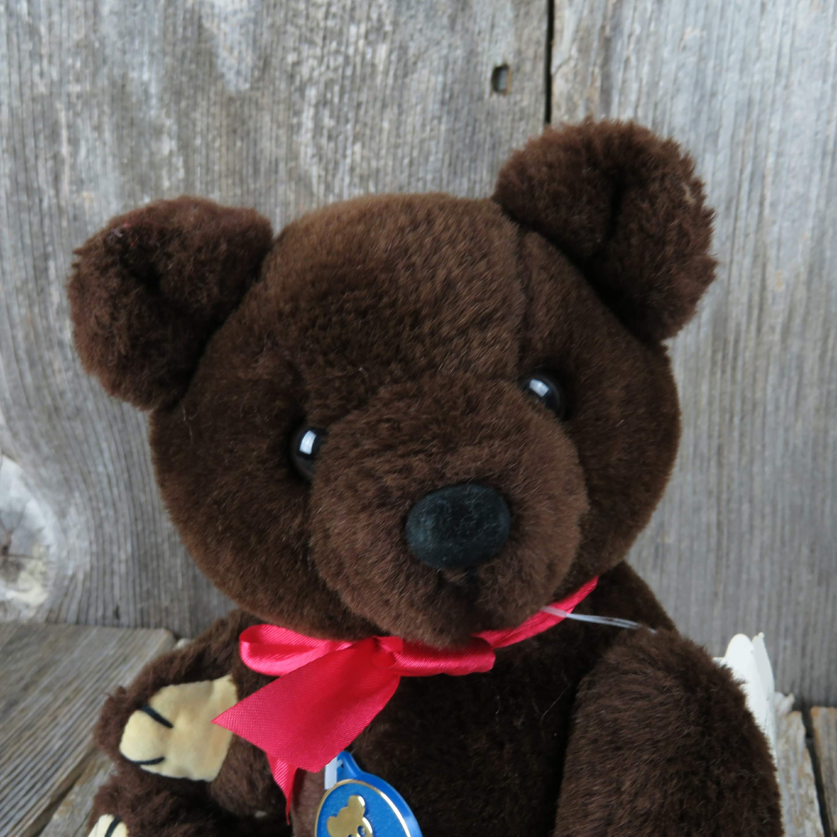Vintage Brown Teddy Bear Plush Stuffed Animal Dakin Theodore 1981 8 ...