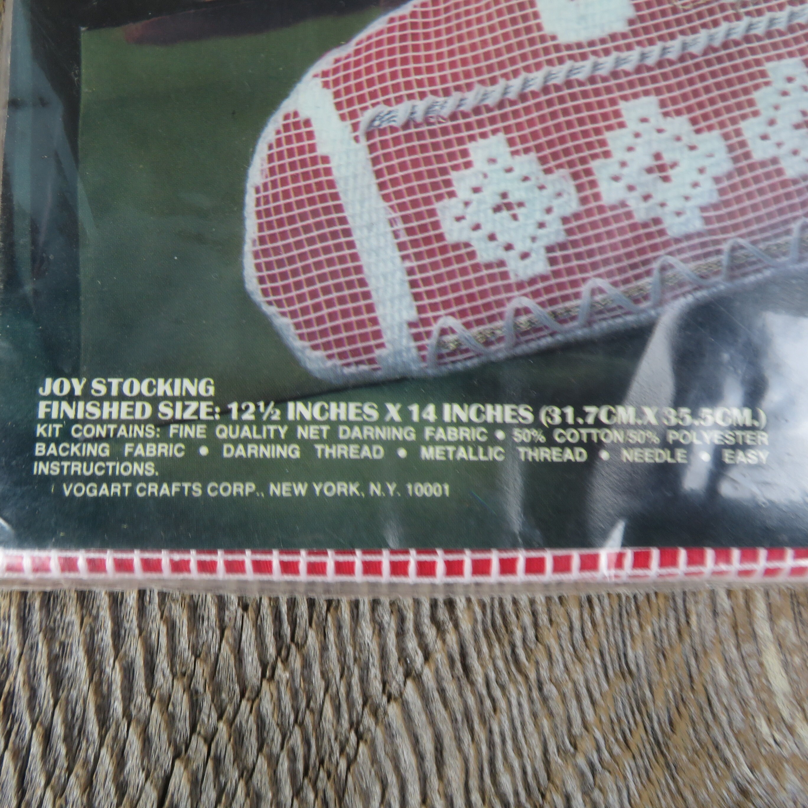Vintage Christmas Stocking Lace Net Darning Kit Joy Vogart Crafts 2945 – At  Grandma's Table