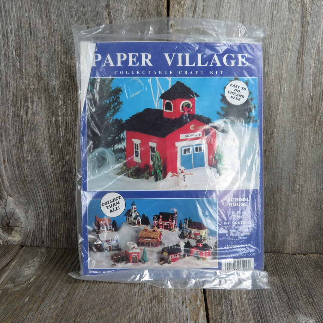 Paper Village Craft Kit Red School House Design Works Crafts Christmas